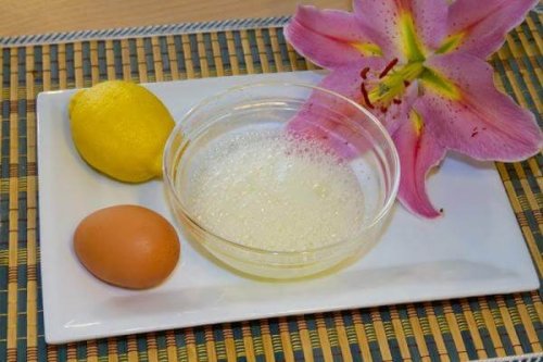 Zitrone und Ei gegen trockene Haut