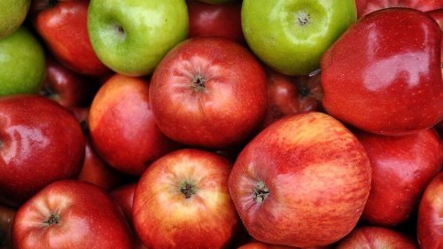 roter oder ein grüner Apfel für Apfelkuchen-Rezept