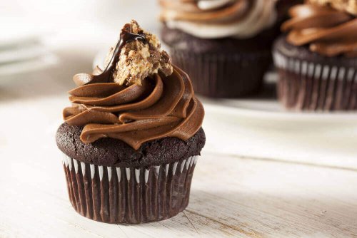 Cupcakes mit wenig Zucker und Schokolade
