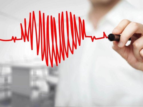 EKG in Herzform