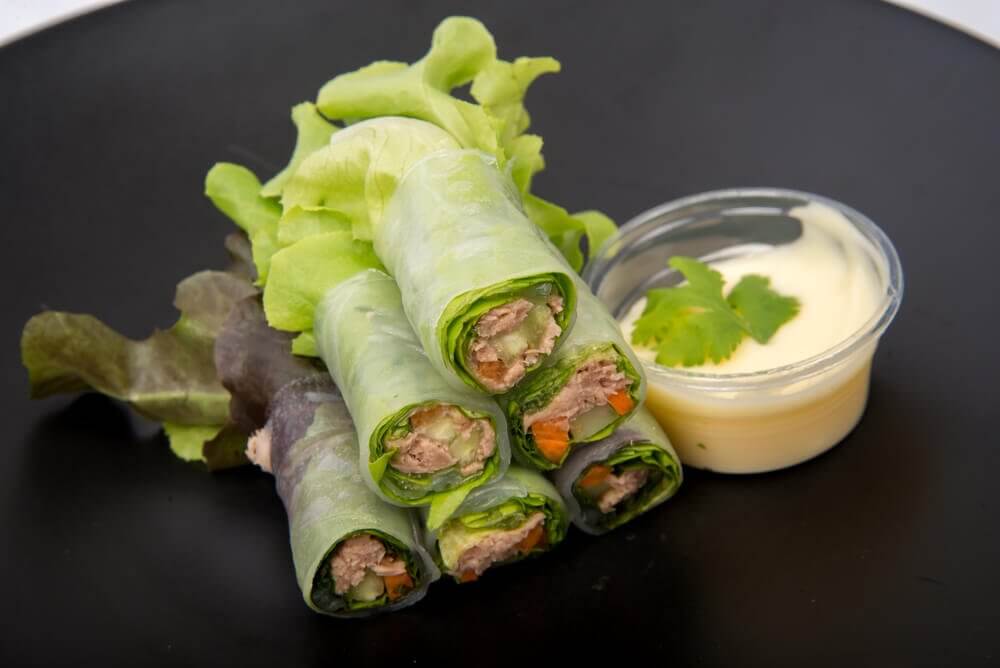 Low Carb Wraps als frischer Snack