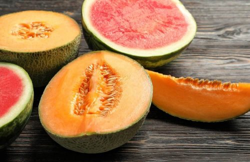 aufgeschnittene Honigmelone