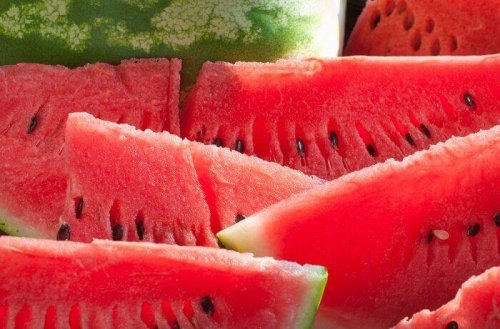aufgeschnittene Wassermelone