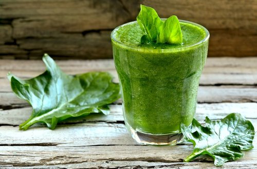 grüne Gemüsesäfte zum Abnehmen aus Spinat, Gurke und Sellerie