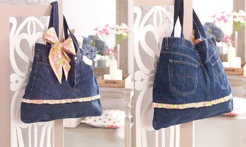 Hübsche Handtaschen aus alten Jeans