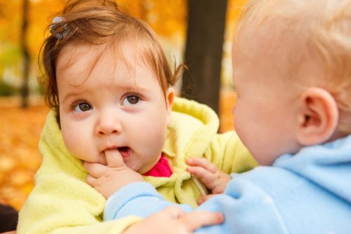 Kinder beißen sich