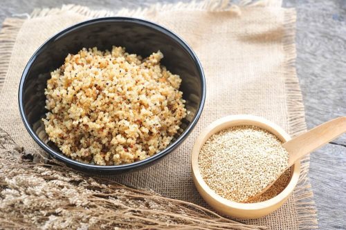 Zubereitung von Quinoa-Risotto