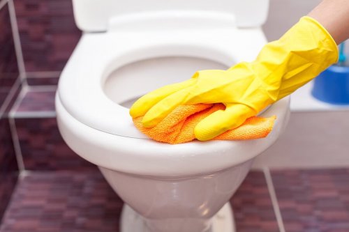 Tabs aus Natron, um das WC zu desinfizieren