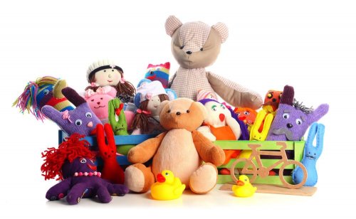 Eine ganze Stofftierfamilie