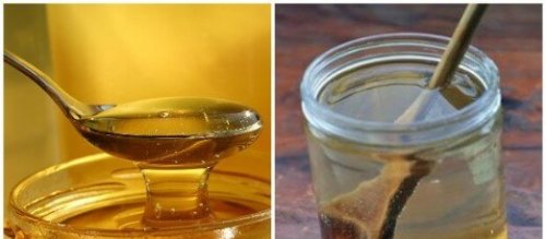 Lauwarmes Wasser und Honig bei Halsschmerzen