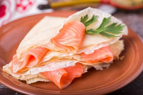 Crepes mit Lachs