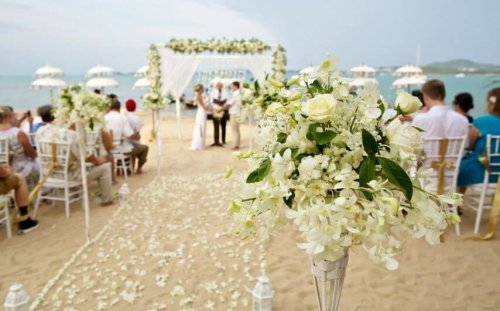 Blumen an der Hochzeit