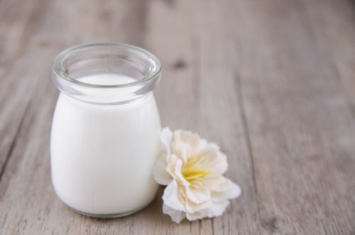 Eine kleine Flasche Milch
