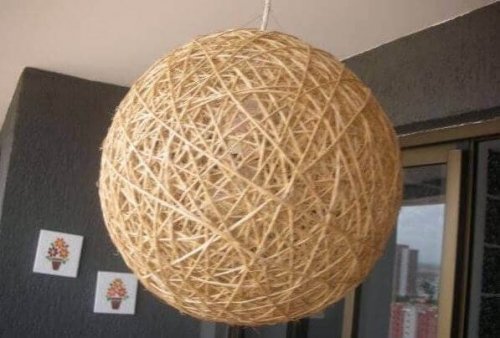 selbstgemachte Deko - Lampe