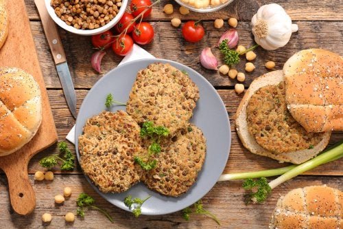 Super Veggie-Burger aus Linsen und Pilzen