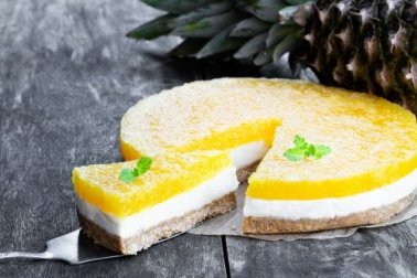 Piña-Colada-Käsekuchen ohne Backen