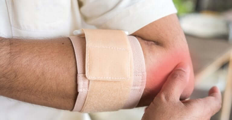 orthopädische Hilfsmittel bei einer Schleimbeutelentzündung