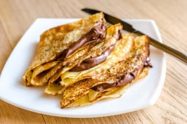 Schokoladesauce für die Pfannkuchen mit Banane