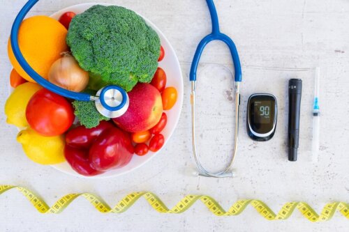 Zusammenhang zwischen Diabetes, dem Essen und der mentalen Gesundheit
