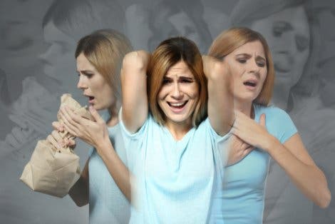 Frau mit Angstzuständen