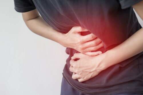 Frau mit Gastroenteritis