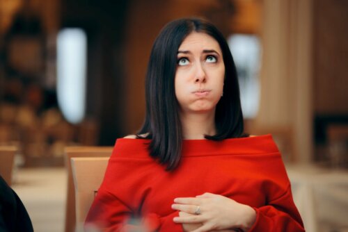 Frau mit Magengeschwür