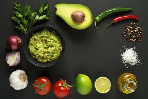 Zutaten für Garnelen-Tacos