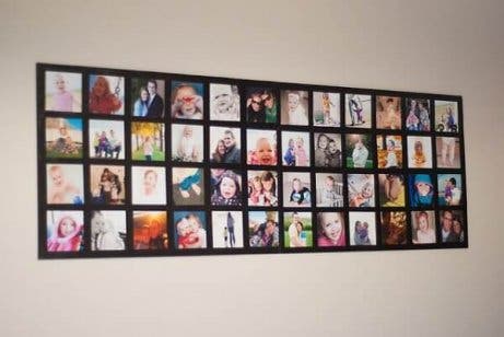 Mosaik mit Polaroid-Fotos