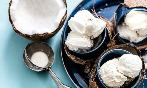 Kokosnussmilch-Eiscreme