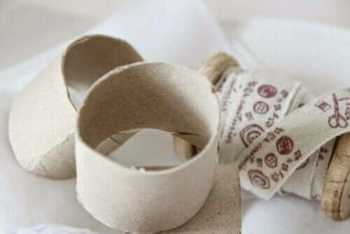 Pappringe und Washi-Tape