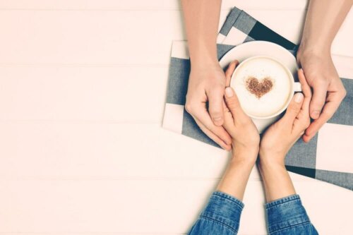 Paar Kaffee Herz