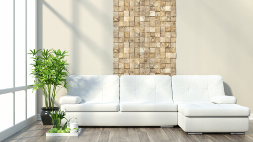 L-Couch in weiß